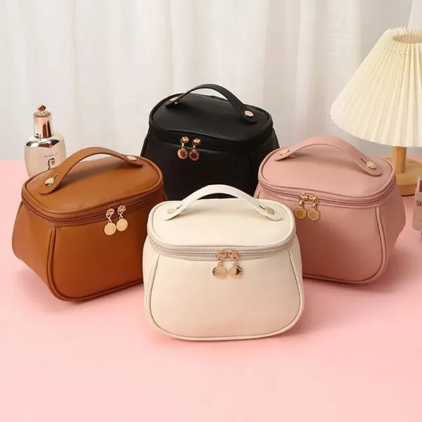 Waterproof Makeup Storage Bag | Travel Cosmetic Organizer with Zipper | Makeup Brush & Toiletry Pouch for Women