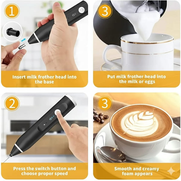 Rechargeable Coffee Beater – USB Rechargeable Powerful Milk Frother For Coffee