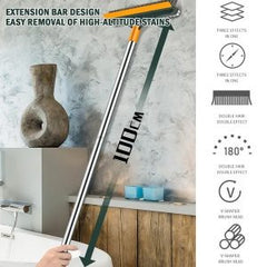 3-in-1 Kitchen Floor Scrub Brush with Long Handle – Deep Cleaning Tool