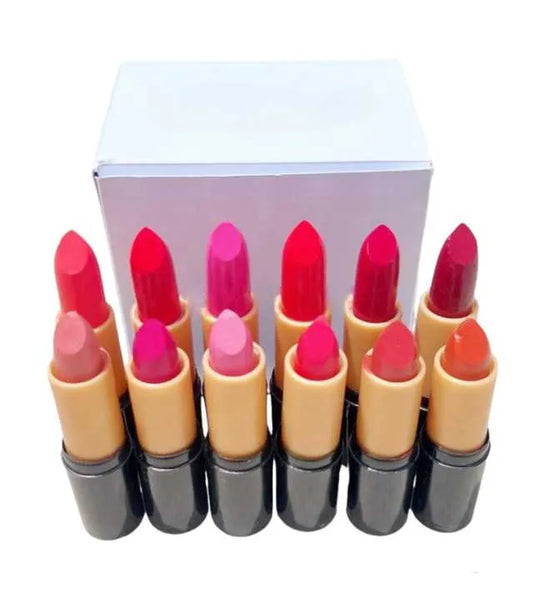 Pack Of 12 Matte Lipstick Multicolour Box