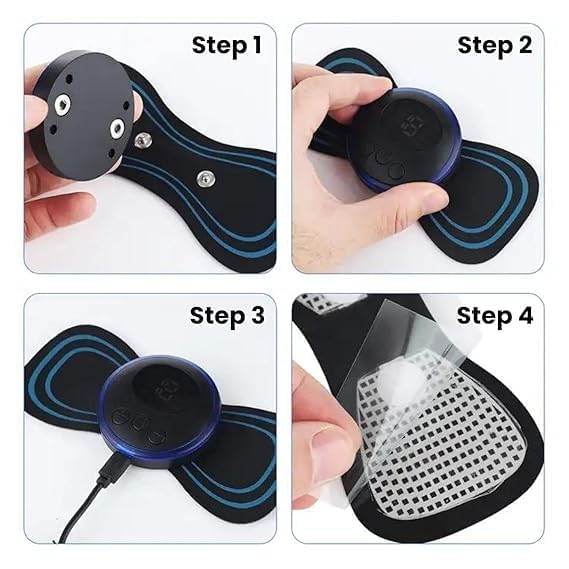 Wireless EMS Mini Butterfly Massager – Portable Pain Relief & Circulation