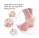 Pack of 02 - Moisturizing Socks Silicone Gel Heel Pad Socks Skin Color & Half Heel Pads