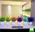 Pack of 8 Mini Plant Artificial Decoration Piece with pot Best for home & Office Decoration purpose
